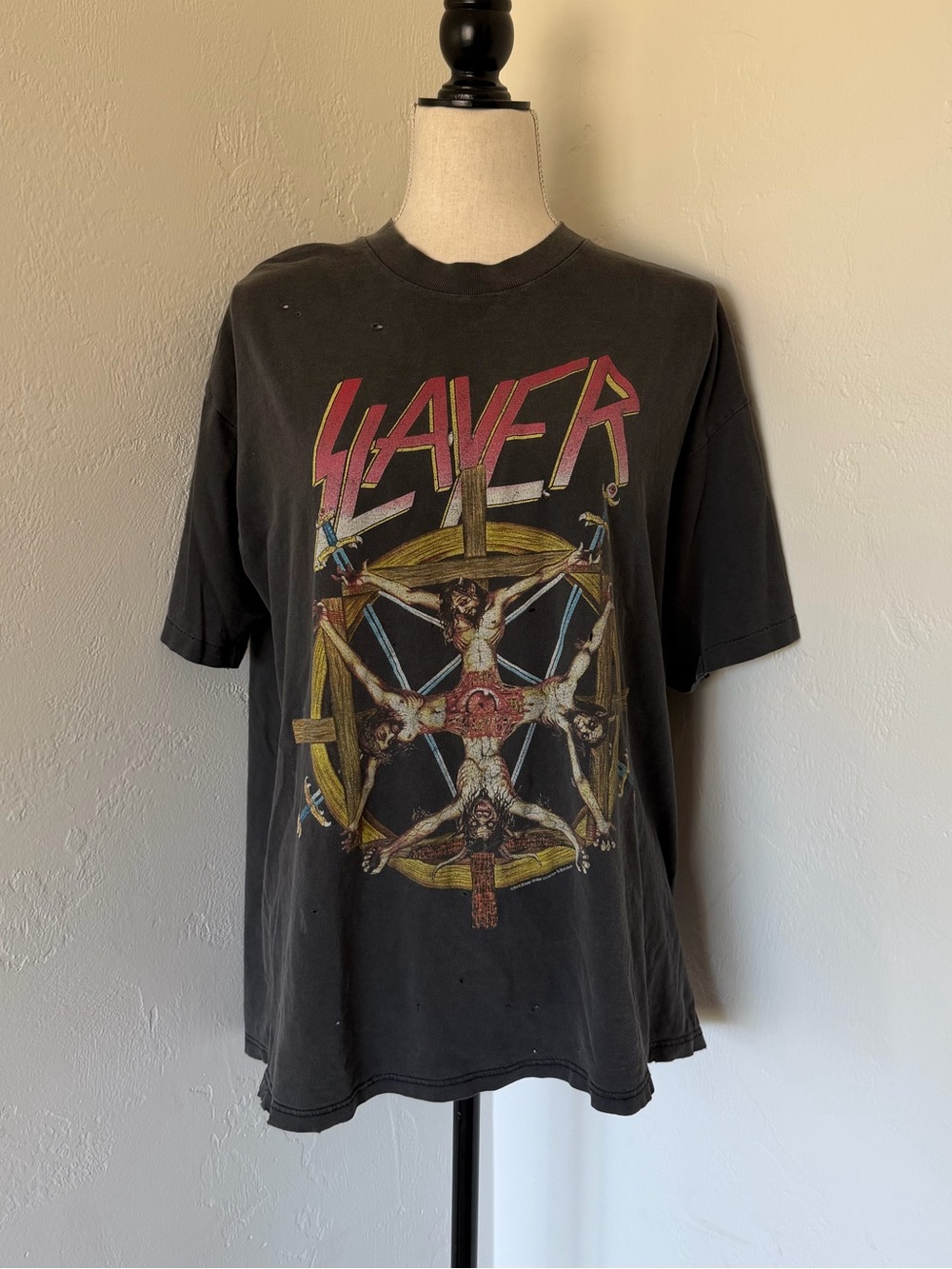 Vintage 1994 Slayer Christ Wheel Concert Band Tee [XL]